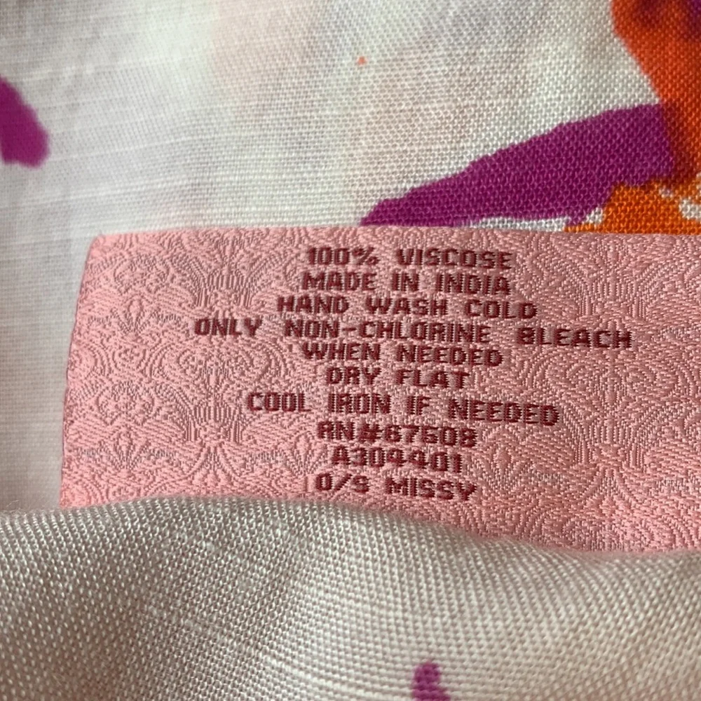 Orange Purple Summer Tropical Hawaiian Floral Poncho Top Missy O/S fits most - Picture 8 of 8